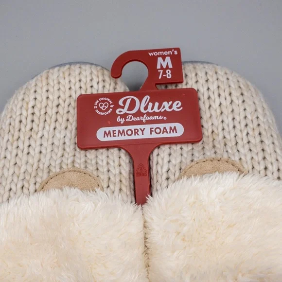 ‼️SOLD‼️ Dearfoam Dluxe Brand New Memory Foam Women’s Slippers - Size M 7/8 - Picture 7 of 14